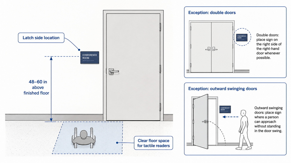 ADA Sign Mounting Diagram ADA Sign Mounting Diagram