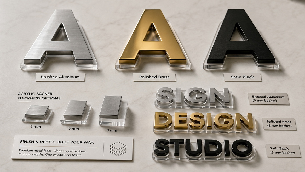 Finish And Thickness Options Display Finish And Thickness Options Display