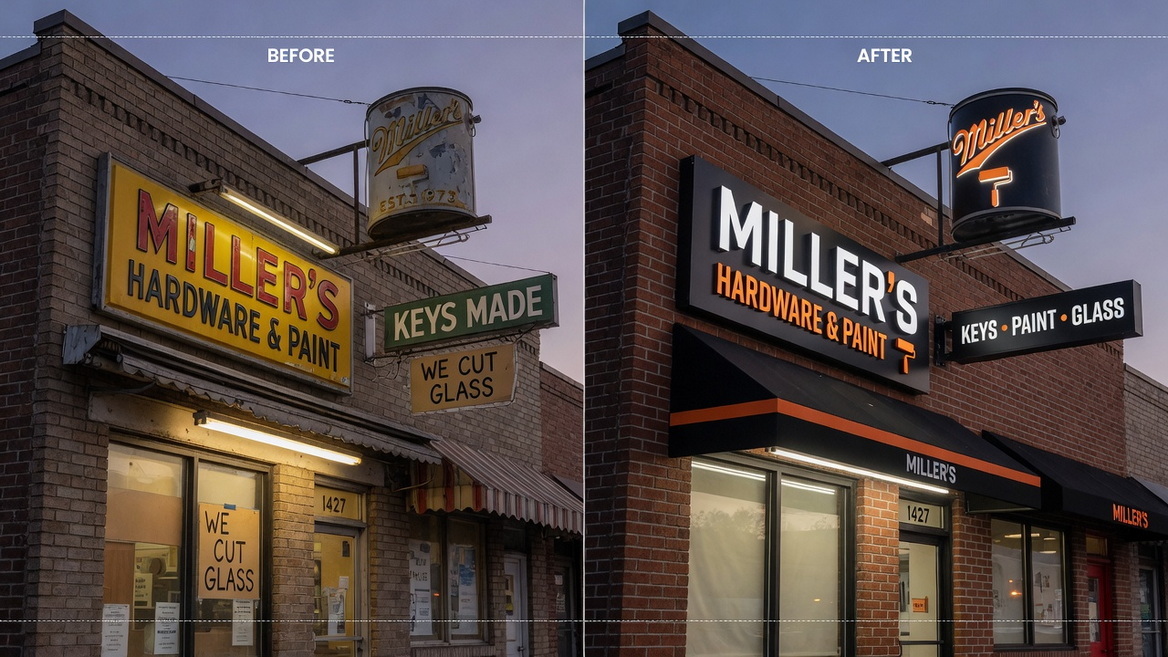 Before After Sign Redesign Before After Sign Redesign