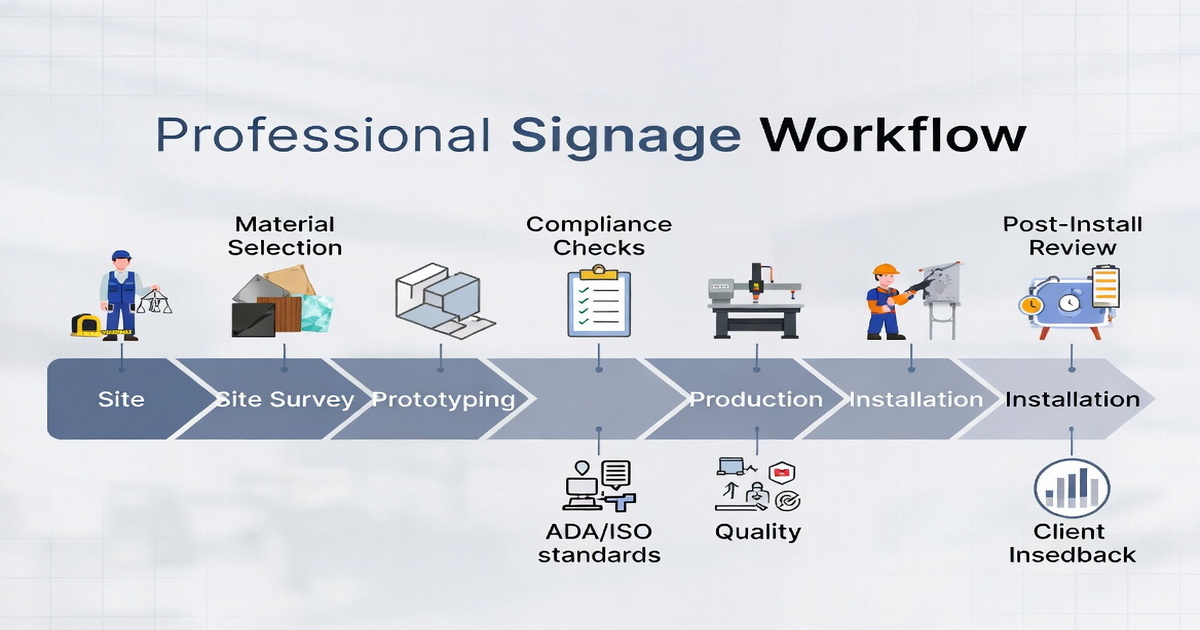 Braille Signage Project Workflow Diagram Braille Signage Project Workflow Diagram