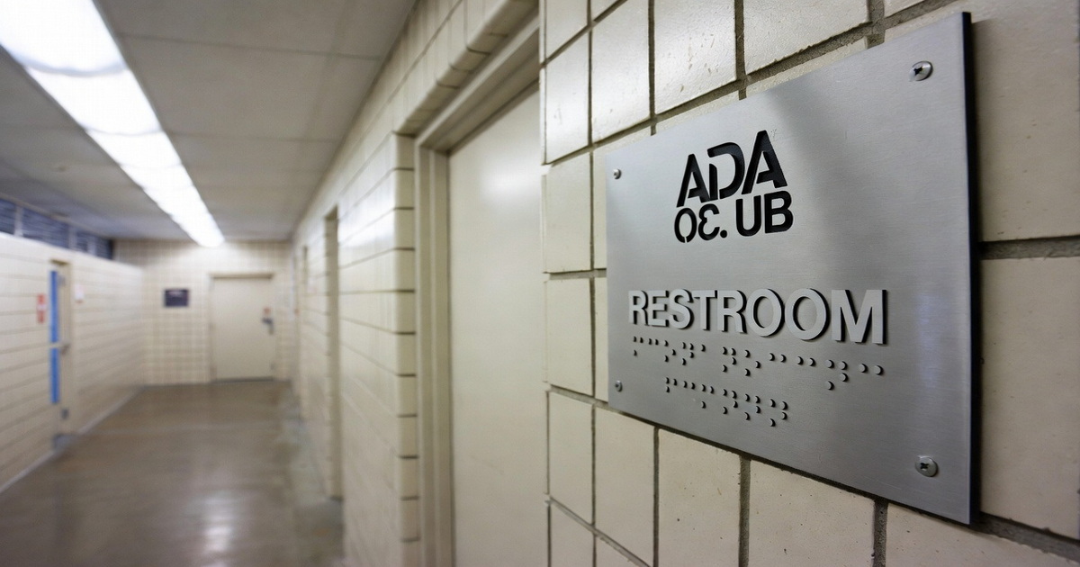 Public Facility Molded Braille Sign Public Facility Molded Braille Sign