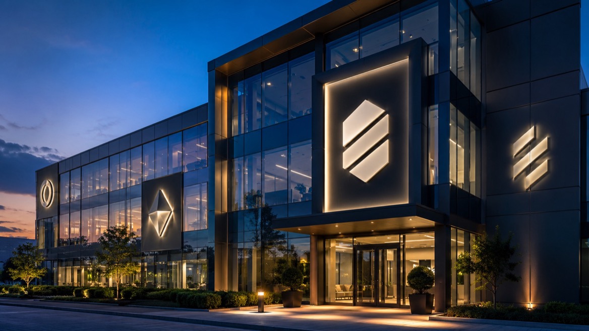 Modern Corporate Building Signage Modern Corporate Building Signage