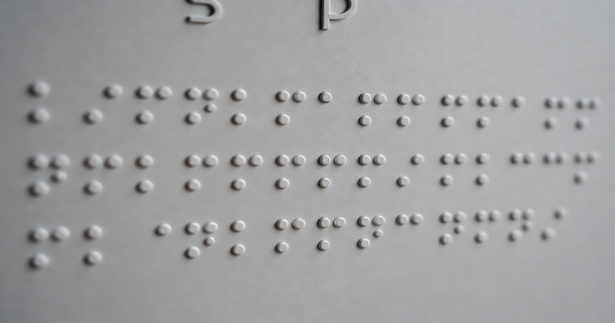 Tactile Braille Detail On Matte Acrylic Tactile Braille Detail On Matte Acrylic
