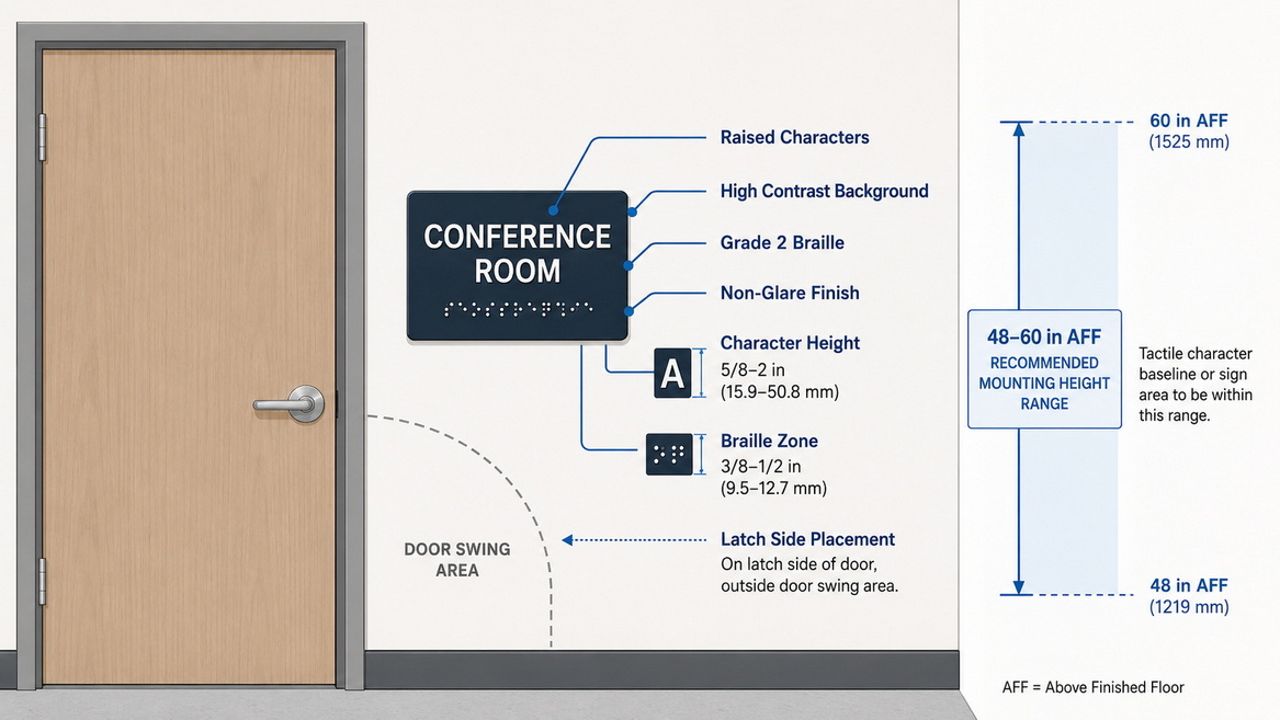 ADA Sign Anatomy Diagram ADA Sign Anatomy Diagram