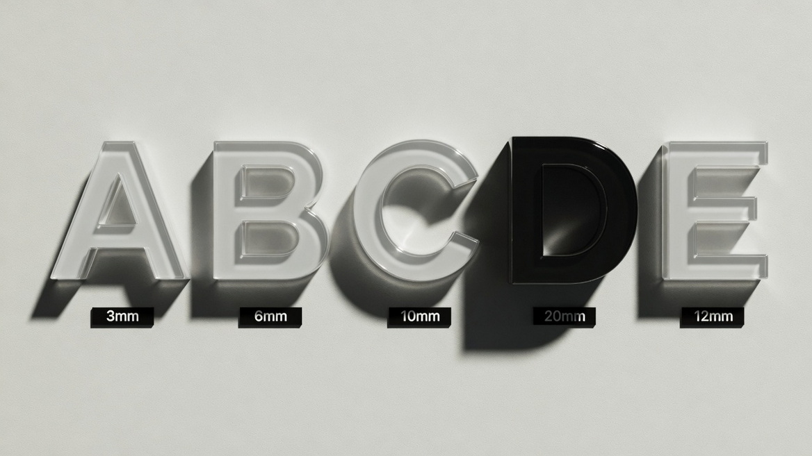 Acrylic Signage Thickness Options Acrylic Signage Thickness Options