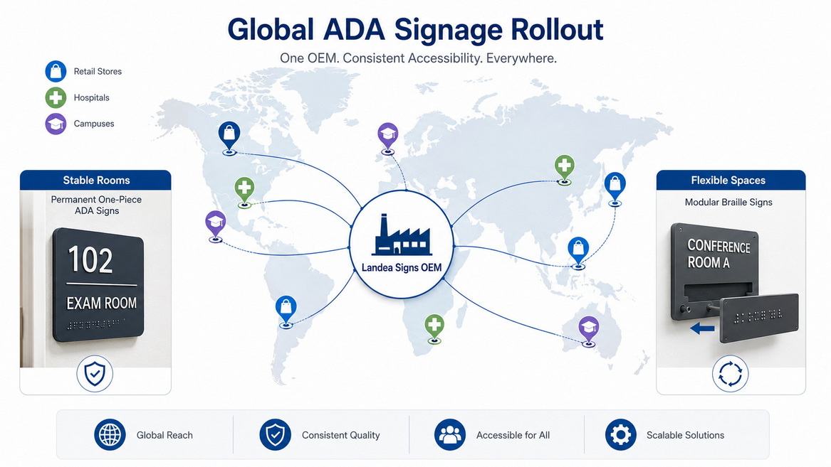 Multi Site ADA Signage Rollout Infographic Multi Site ADA Signage Rollout Infographic