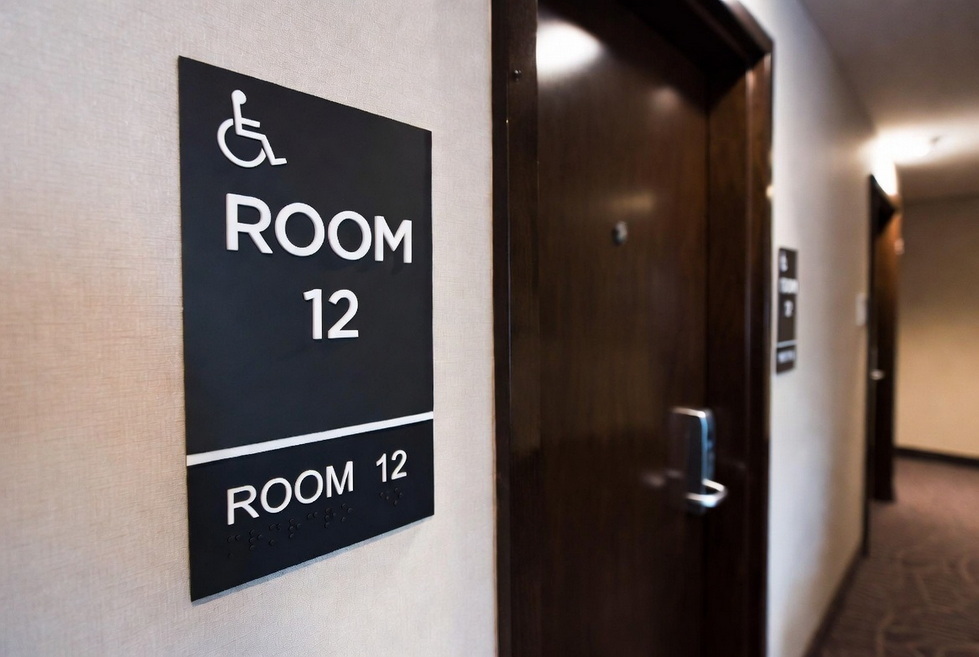 ADA Compliant Hotel Room Door Sign ADA Compliant Hotel Room Door Sign