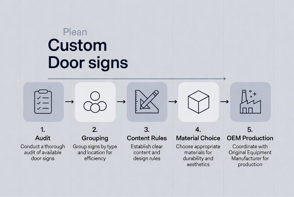 Five Step Door Sign Planning Process Five Step Door Sign Planning Process