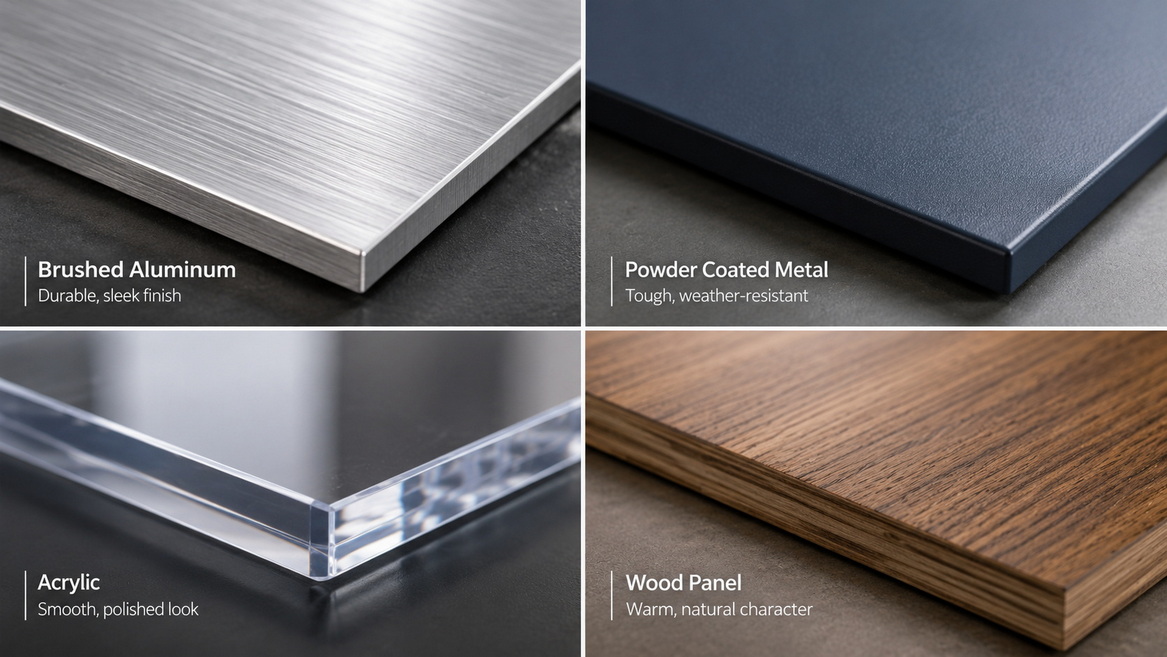 Blade Sign Materials Close Up Blade Sign Materials Close Up