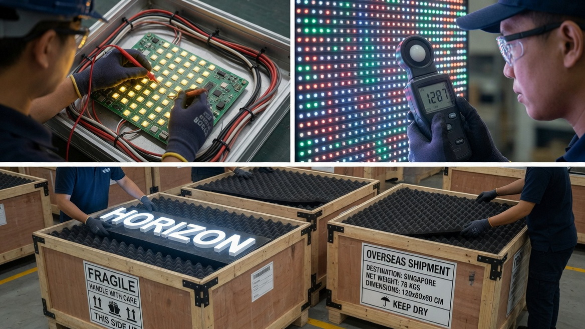 Quality Control And Packaging For Signage Quality Control And Packaging For Signage