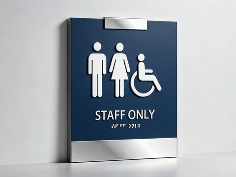 Brushed Aluminum ADA Signs