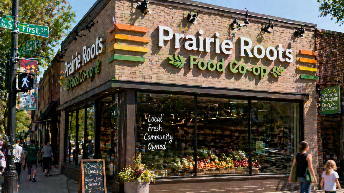 Custom Signage Solutions for Community-Driven Food Co-ops: The Prairie Roots Case Study