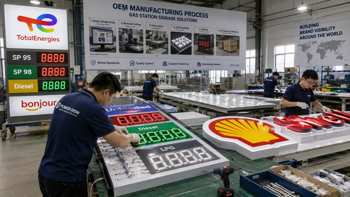 OEM Gas Station Signage Production