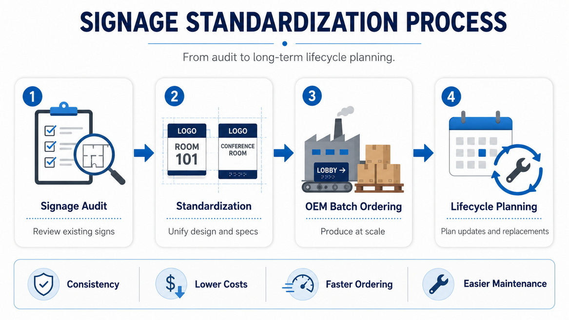 Office Signage Savings Workflow