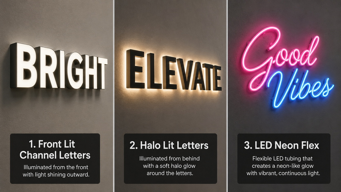 Illuminated Lettering Design Options
