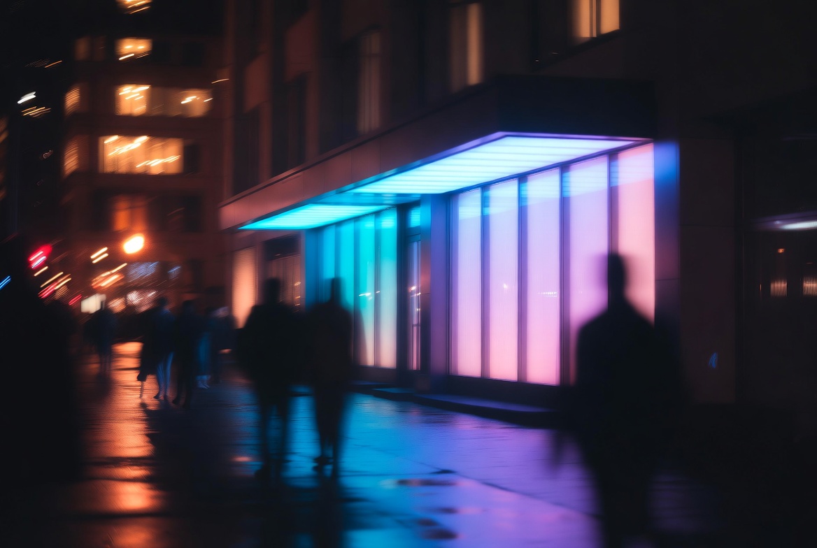 Nighttime Dynamic Color Sign