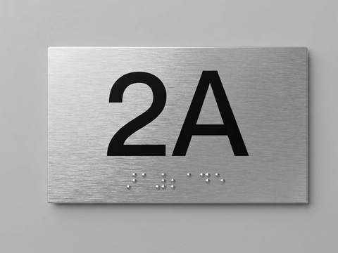 Brushed Aluminum ADA Signs