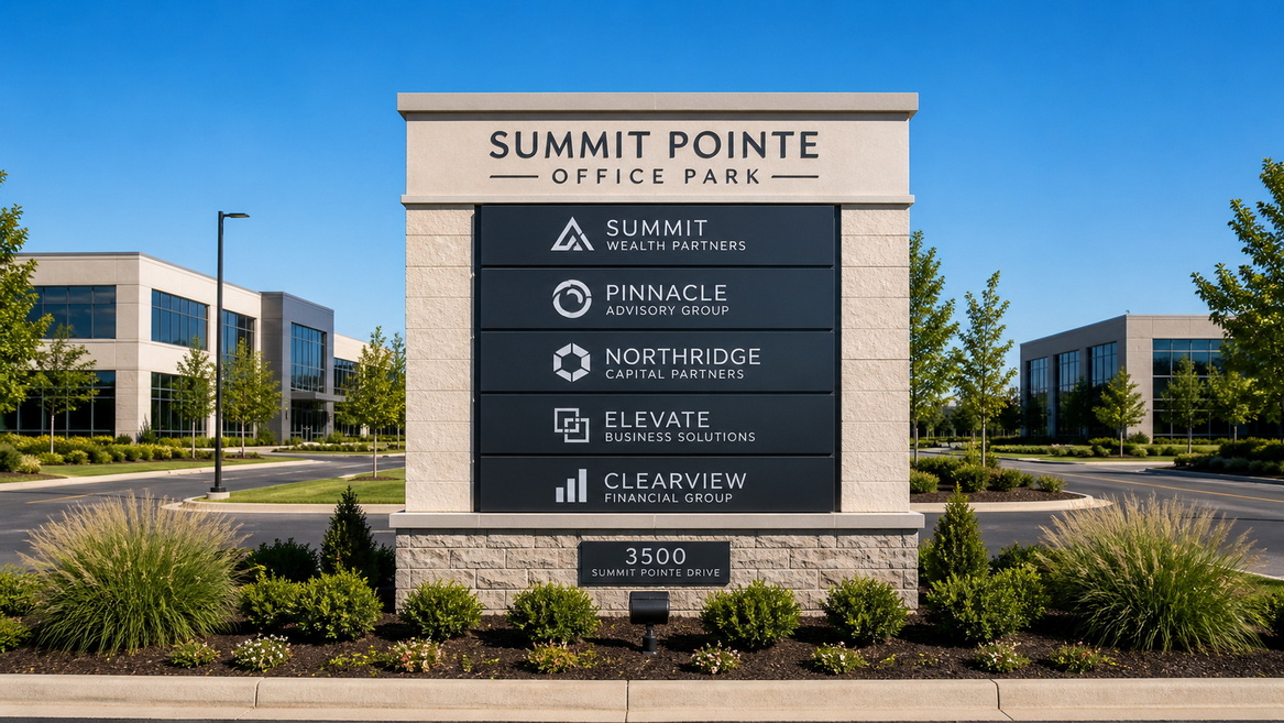Monument Multi Tenant Sign For Office Park