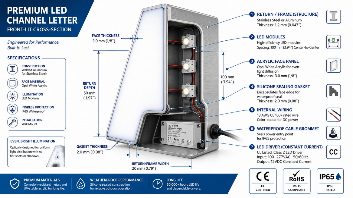 LED Channel Letter Technical Construction Diagram_2