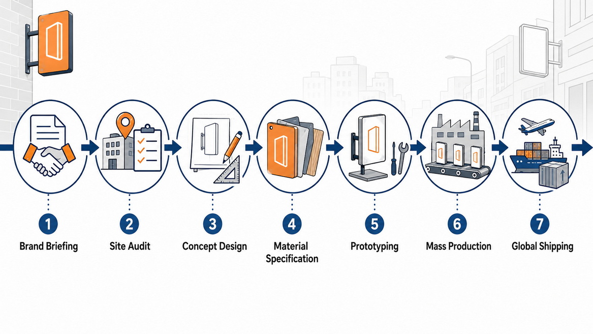 OEM Blade Sign Design Workflow