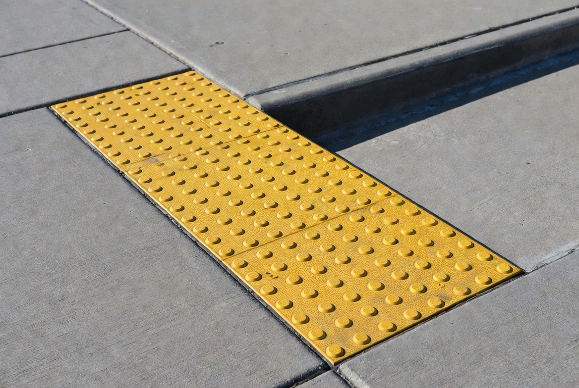 Close Up Of Yellow Truncated Dome Pad