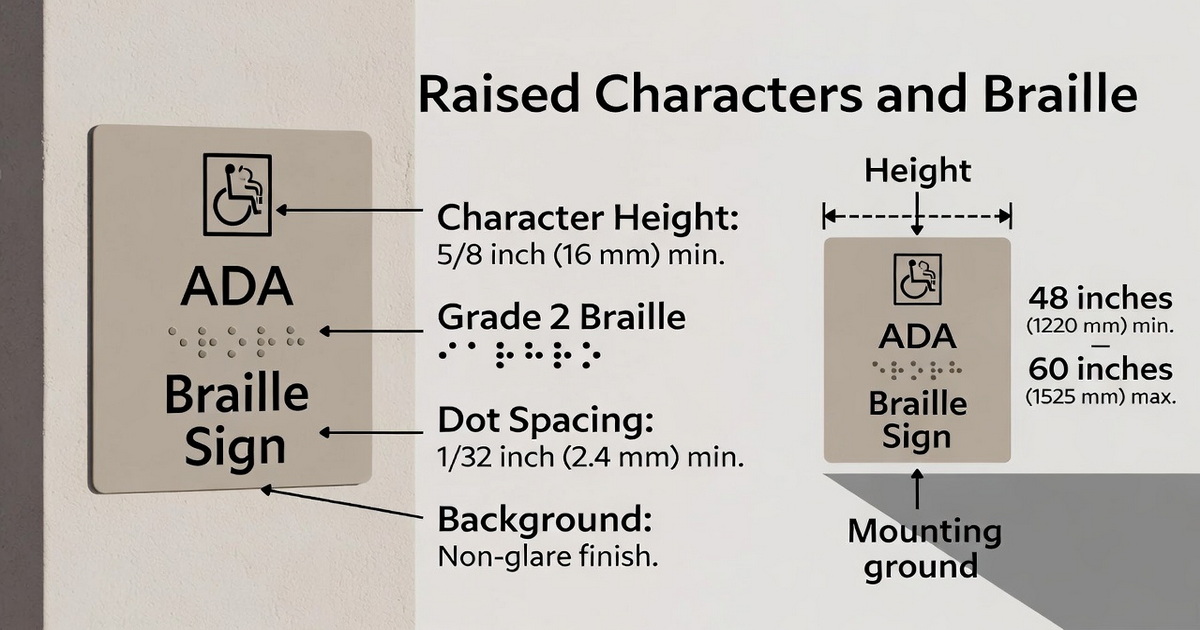 Ada Braille Requirements Infographic