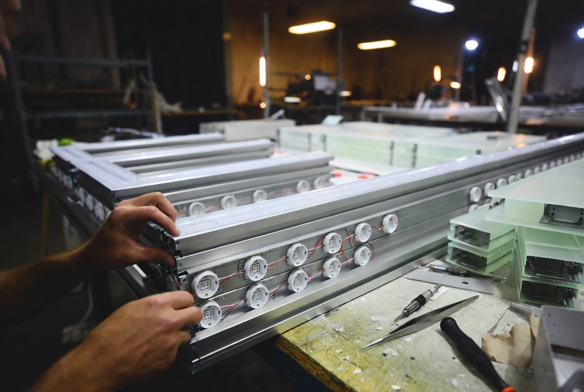 LED Module Manufacturing Closeup