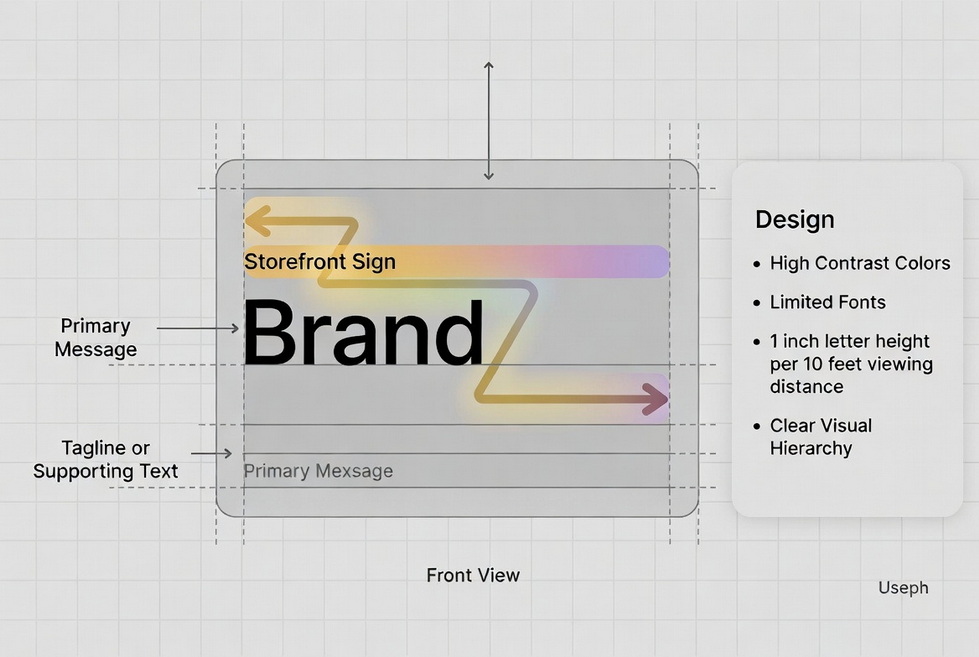 Sign Layout Visual Hierarchy
