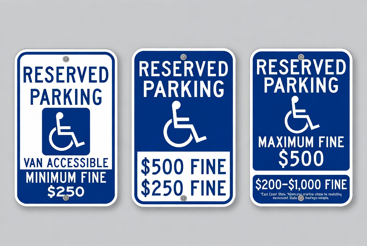 State Specific Handicap Parking Sign Variations