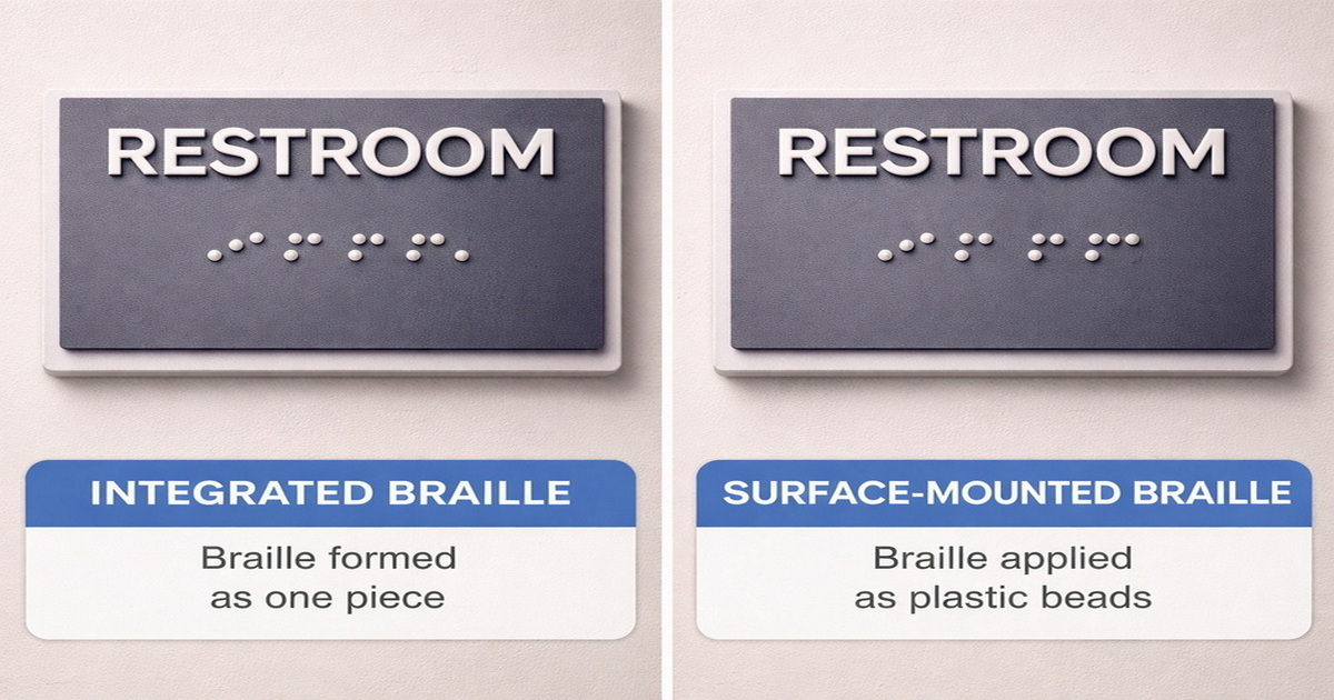 Surface Mounted Braille Comparison