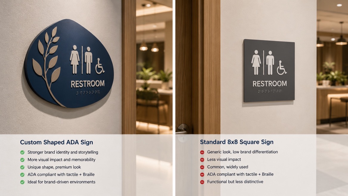 Custom Versus Standard Sign Comparison
