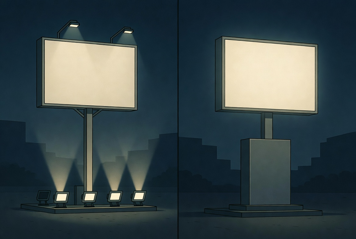 Floodlight Versus LED Cabinet Comparison