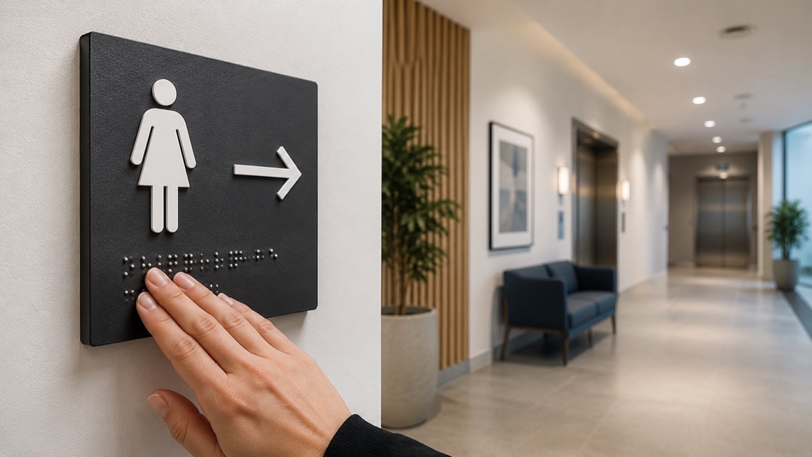 Accessible Braille Wayfinding Sign
