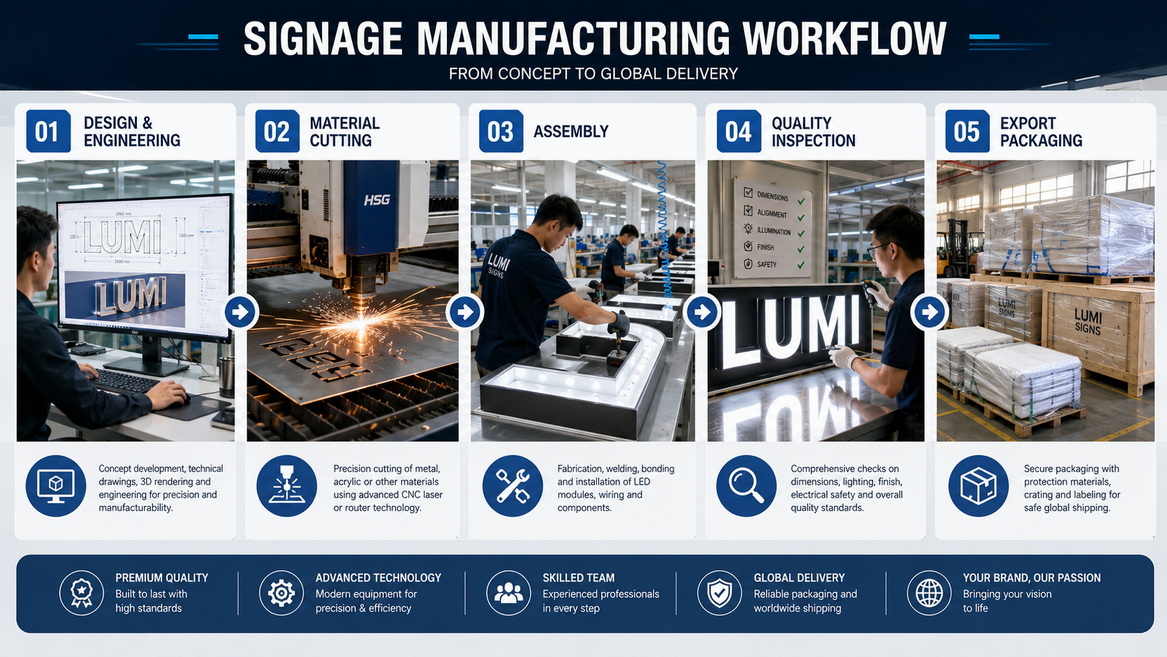 Professional Signage Manufacturing Process