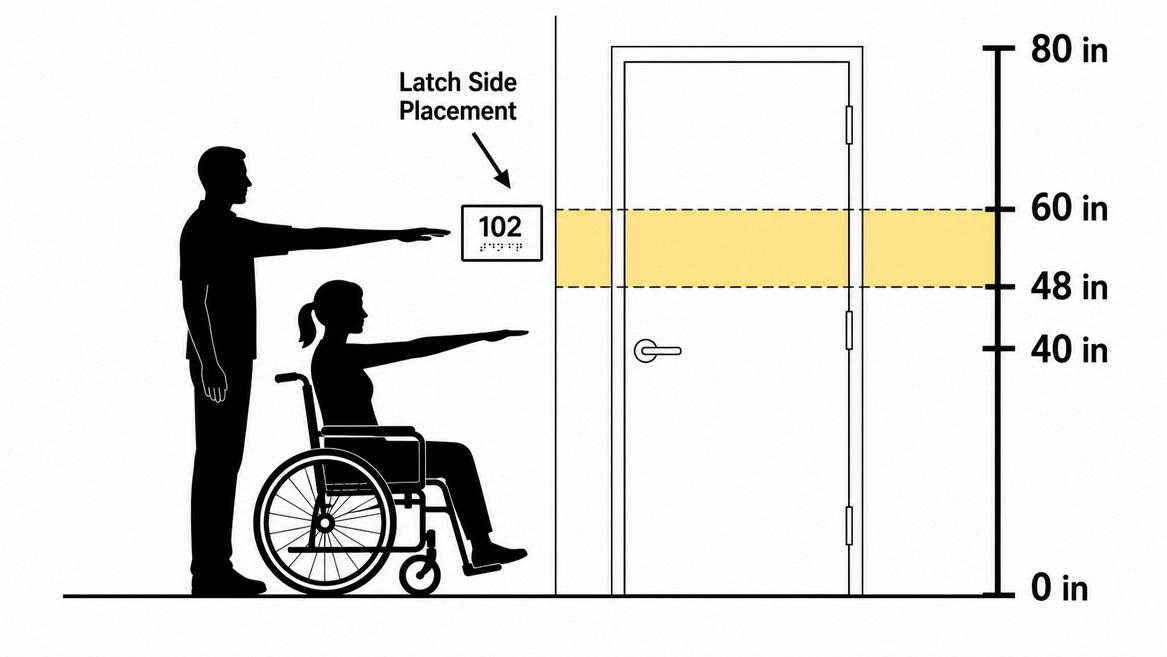 ADA Sign Mounting Height Band
