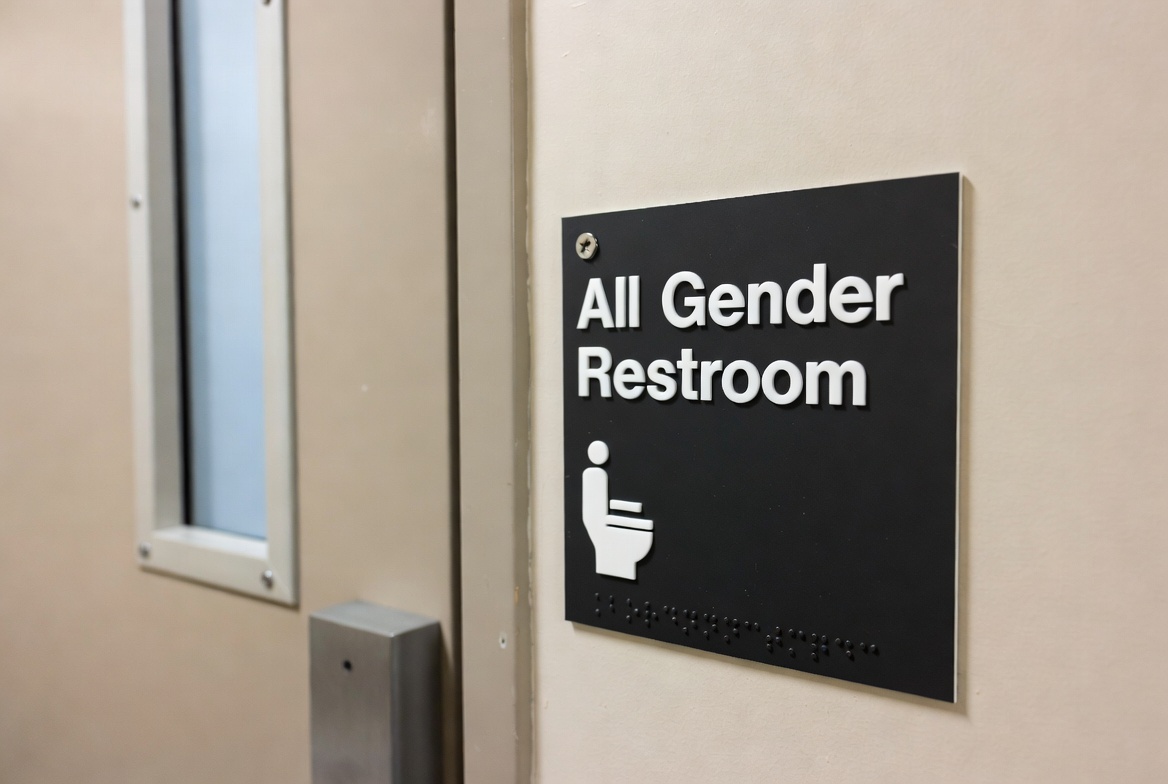 All Gender Restroom Door Sign