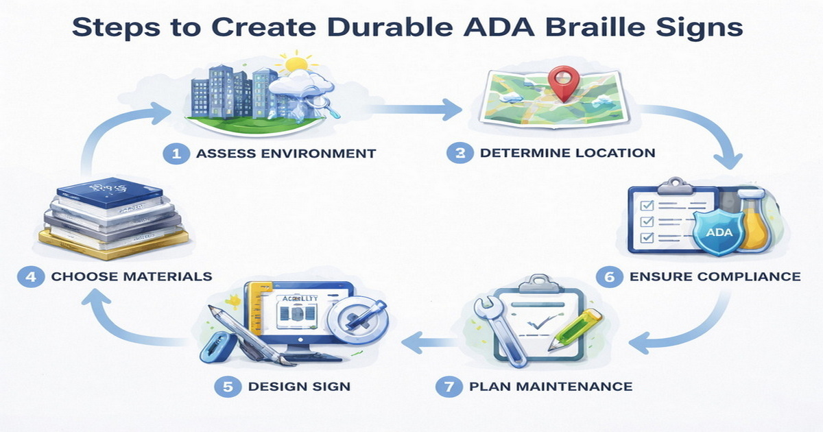 Braille Sign Specification Workflow Chart