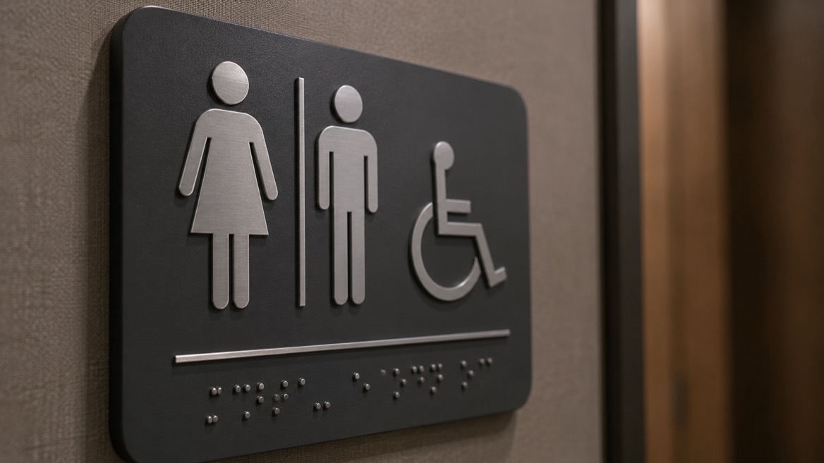 Braille Sign Closeup Braille Sign Closeup