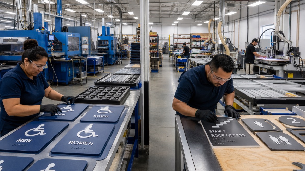 Molded ADA Signs vs. Fabricated ADA Signs: Large Scale vs. Custom
