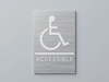 Brushed Aluminum ADA Signs