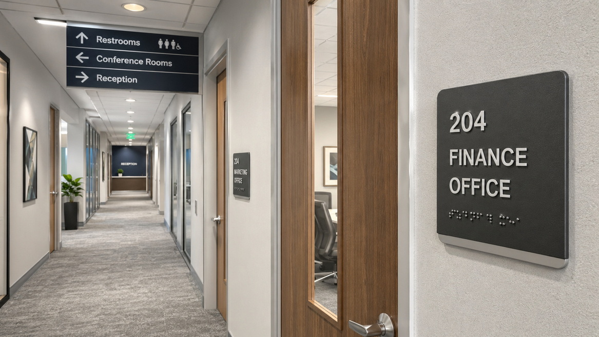 Office Wayfinding Corridor Signs