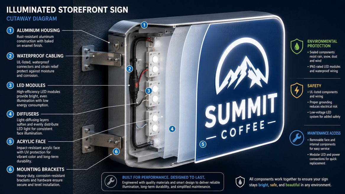 Technical Structure Of Illuminated Sign