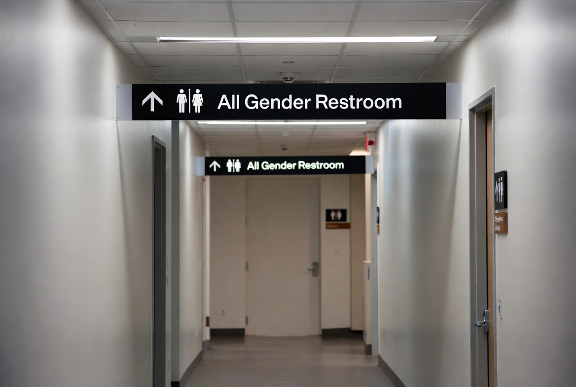 Inclusive Restroom Wayfinding In Office