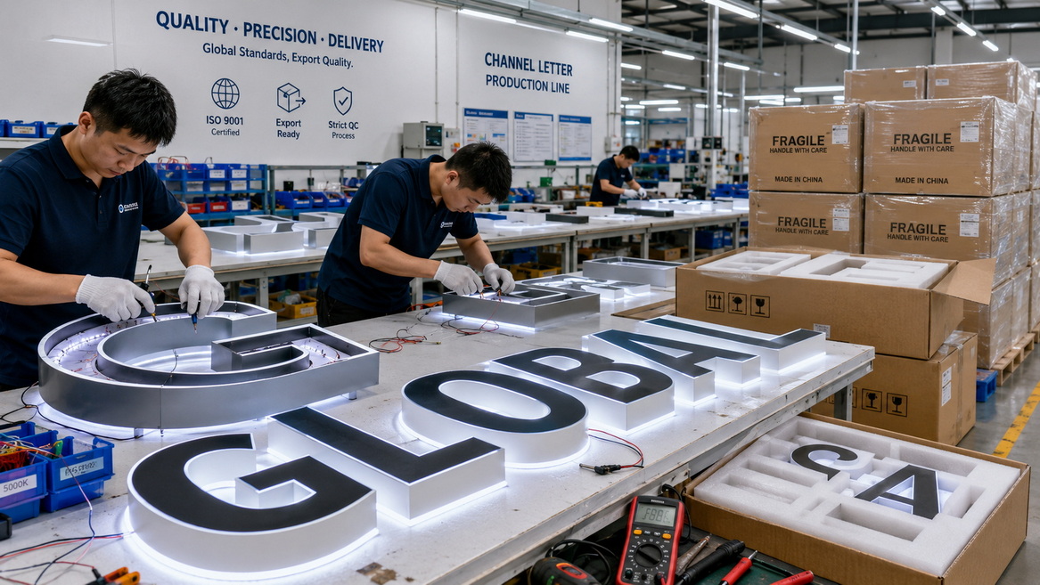 OEM Halo Lit Sign Production And Packaging OEM Halo Lit Sign Production And Packaging