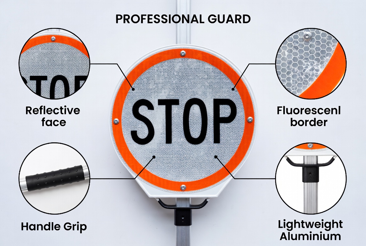 Crossing Guard Stop Sign Features
