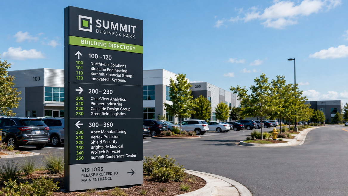 Parking Lot Wayfinding Directory