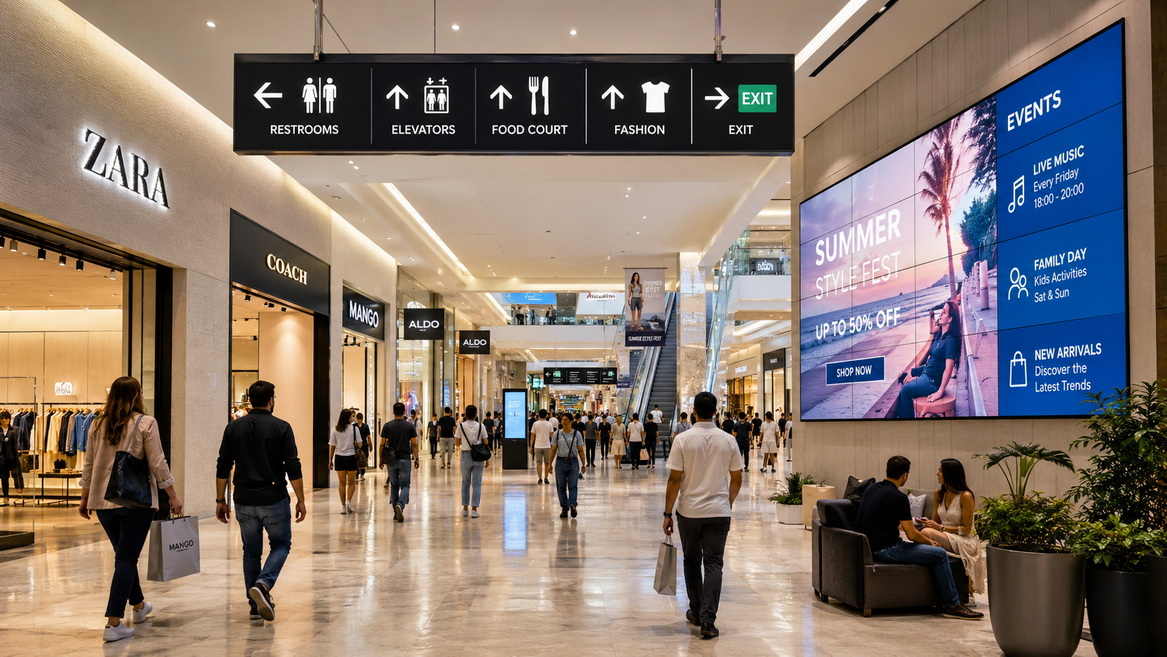 Integrated Static And Digital Signage Integrated Static And Digital Signage