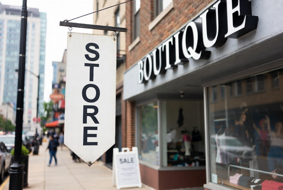 Combination Signage System Showing Multiple Sign Types On Storefront_2