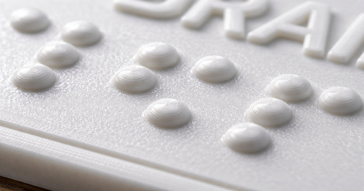 3D Printed Braille Dot Close Up