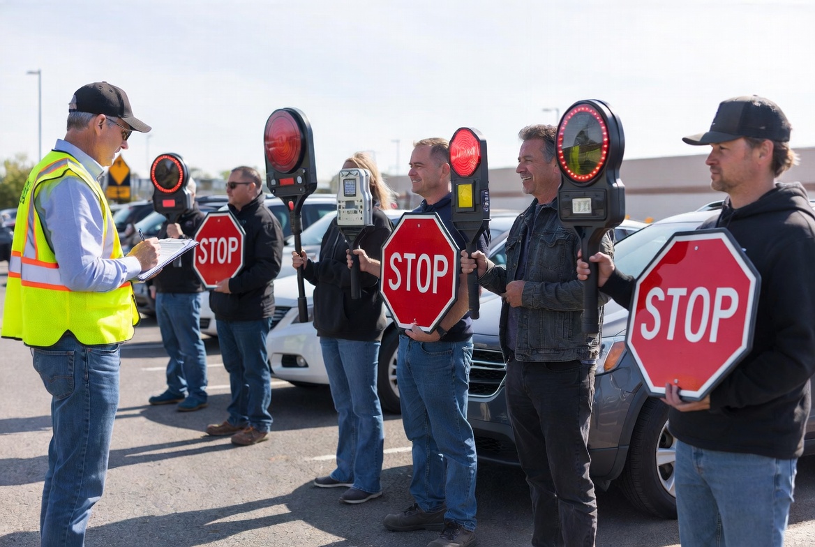 Crossing Guard Sign Ergonomics Test